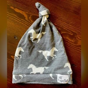 Copper Pearl top knot hat